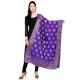 Grape Violet Golden Motif Banarsi Art Silk Dupatta
