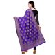 Grape Violet Golden Motif Banarsi Art Silk Dupatta