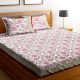 Chic Home Premium Cotton Printed Double Bed Sheet with 2 Pillow Covers: