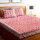 Chic Home Premium Cotton Printed Double Bed Sheet with 2 Pillow Covers: