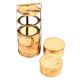 Golden Brass 4 Tier Lunch Carrier Tiffin Box