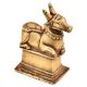 Carved Sitting Nandi Statue Brass Metal Statue