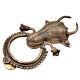 Decorative Tribal ox Head Bull Brass Flower Carved Door knocker
