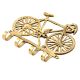 Hand Made Brass Cycle On Four Wall Hooks