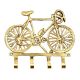 Hand Made Brass Cycle On Four Wall Hooks