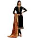 Black Satin Georgette Heavy Work Salwar Kameez SuitÂ With Banarsi Silk Dupatta
