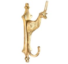 Brass Giraffe Head Single Wall Hook