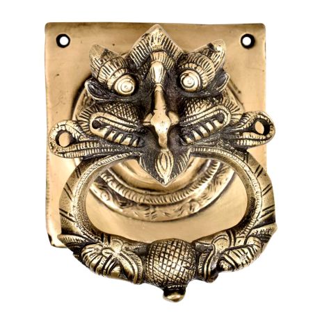 Hand Crafted Solid Brass Dragon Face Home Decoration  Door Knocker