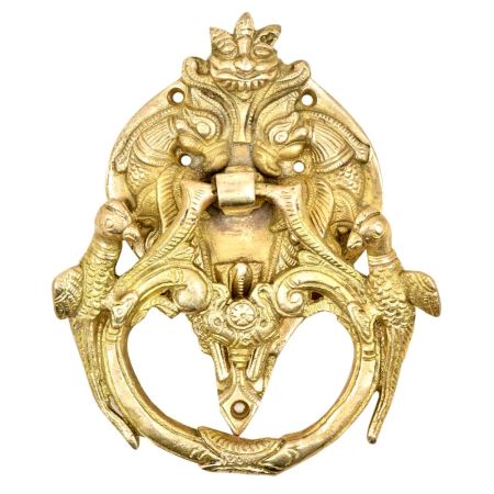 Solid Brass Birds And Dragon Head Door Knocker Ring