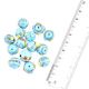 Sky Blue Round Lampwork Glass Loose Spacer Beads (12 in Pack)