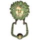 Brass Woman Head Door Knocker Greek God Grape Leafs Around Head