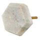 Green Hexagon Quartz Stone Cabinet Knob