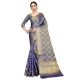 Blue Color Lichi 2 Tone Silk SareeÂ Weaved Saree With Blouse Piece