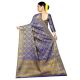 Blue Color Lichi 2 Tone Silk SareeÂ Weaved Saree With Blouse Piece