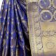 Blue Color Lichi 2 Tone Silk SareeÂ Weaved Saree With Blouse Piece