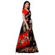 Black Kathak  Women's Khadi Silk Printed Saree With Blouse Piece