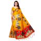 Yellow BaraatÂ Casual Khadi Silk Printed Kalamkari Saree With Blouse Piece Tessle