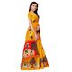 Yellow BaraatÂ Casual Khadi Silk Printed Kalamkari Saree With Blouse Piece Tessle