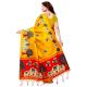 Yellow BaraatÂ Casual Khadi Silk Printed Kalamkari Saree With Blouse Piece Tessle