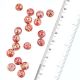 Deep Red Marble Pattern Round Loose Glass Jewelry Beads (12 in Pack)