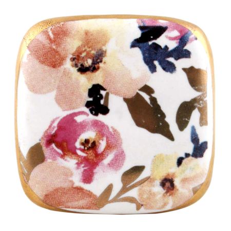 Rose Ceramic Door Cabinet Pull Knobs