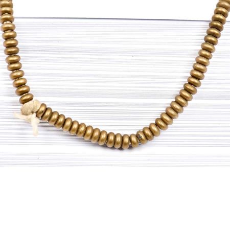 Loose Handmade Brass Smooth Heishi Spacer Beads For Jewelry making (12 in Pack)