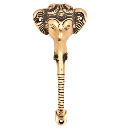 Handmade Brass Elephant Handle With Long Ears