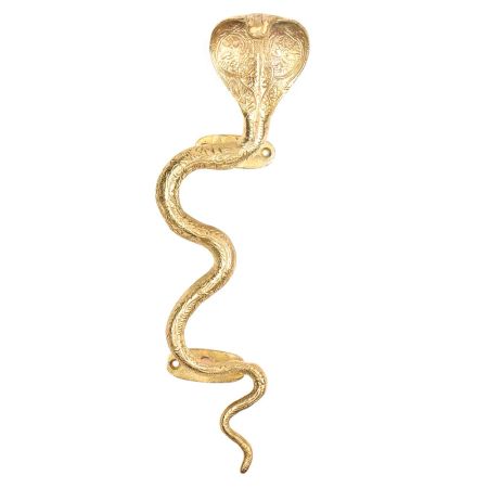 Finely Engraved Brass Cobra Snake Handle