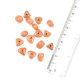 Peach Triangle Shape Loose Glass Beads For Making Jewelry (12 in Pack)