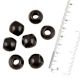 Black Round Donut Shape Loose Glass Beads For Making Jewelry (12 in Pack)