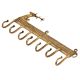 Brass Wild Reindeer Brass Wall Seven Hooks