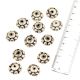 Handmade Silver Loose Flower Spacer Aluminum Metal  Loose JewelryÂ Beads (6 in Pack)