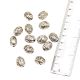 Hand Engraved Silver Oval Shape Aluminium Metal Loose Jewelry Beads (5 in Pack)