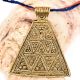 Handmade Golden Aluminum Metal Triangle Pyramid Naga Tribal Pendant Necklace