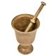 Rare Footed Brass Mortar And Pestle Medicine