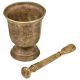 Indian Kitchen Brass Hamam Dasta (Mortar and Pestle)