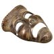 Brass Tragedy Theater Mask Wall HangingÂ With Tiny Expression Lines With Patina
