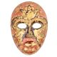Multicolored Brass Solid Brass Face Theater Mask Wall Hanging