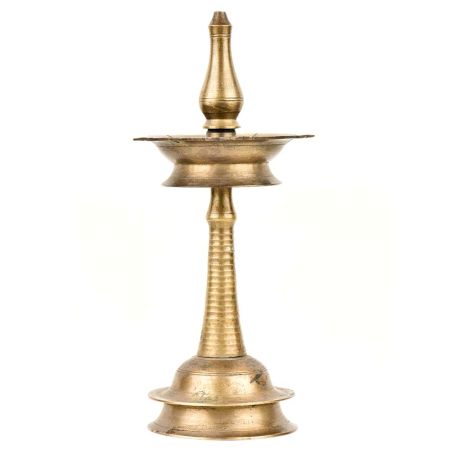 Traditional South Indian Nila Vilakku Diya/Brass Oil Lamp