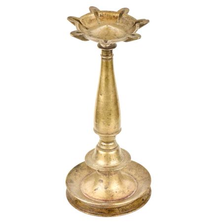 Hand Crafted Tradition Brass Oil Lamp 7 wicks  With Stand
