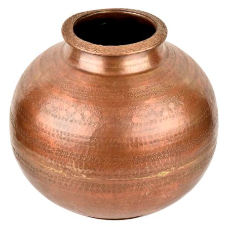 Brass Water Vessel Indian Handcrafted Lota In Copper Finish