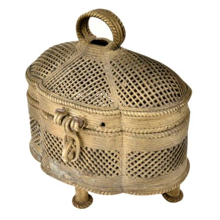Elegant Mughal Style Jali Brass Storage Jewellery Box