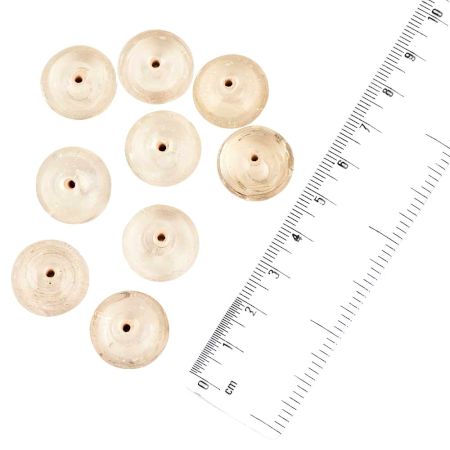 White Glass Round Spacer Beads DIY Jewelry Accessories (12 in Pack)