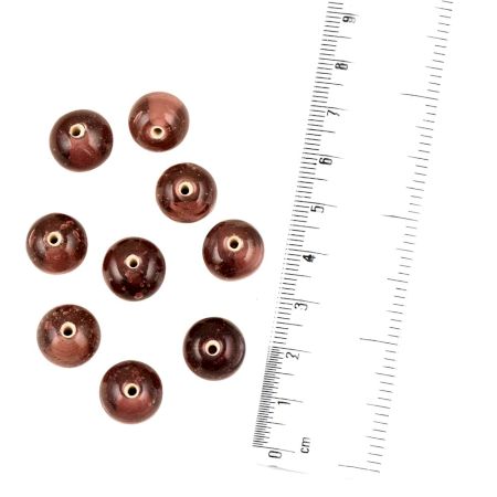 Maroon Glass Beads Round Spacer Loose Beads DIY Jewelry Accessories (12 in Pack)