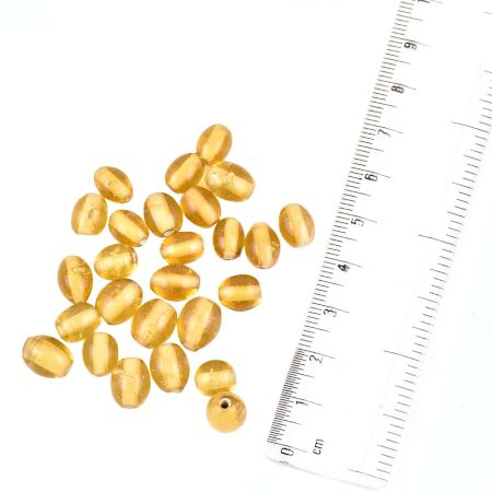 Pale Yellow Handmade Oval Wholesale Spacer Loose Beads And Jewelry Making (12 in Pack)
