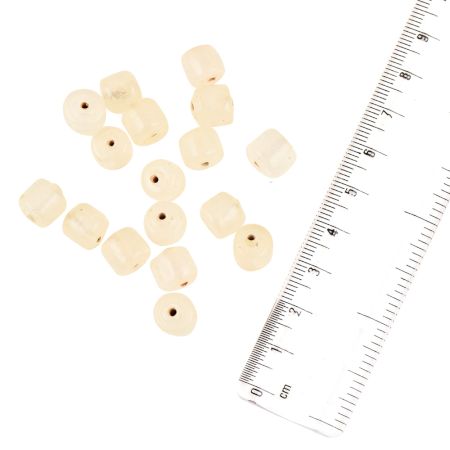 Lemon Rose Drum Shaped Jewelry Making Faceted Crystal Glass Loose BeadsÂ Wholesale (12 in Pack)