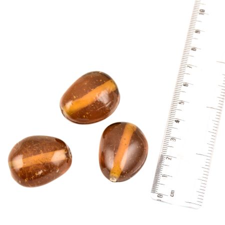 Bronze Color Transparent Oval Shape Loose Glass Seeds For Jewelry Making (12 in Pack)