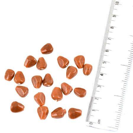 Caramel Brown Faceted Tear Drop Cone Shape Glass Jewelry Beads For Jewelry Making (12 in Pack)