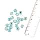 Sky Blue Silver Polish Round Loose Glass Beads For Jewelry Making (12 in Pack)