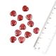 Cherry Red Heart Shaped Loose Glass Beads For Jewelry Making (12 in Pack)